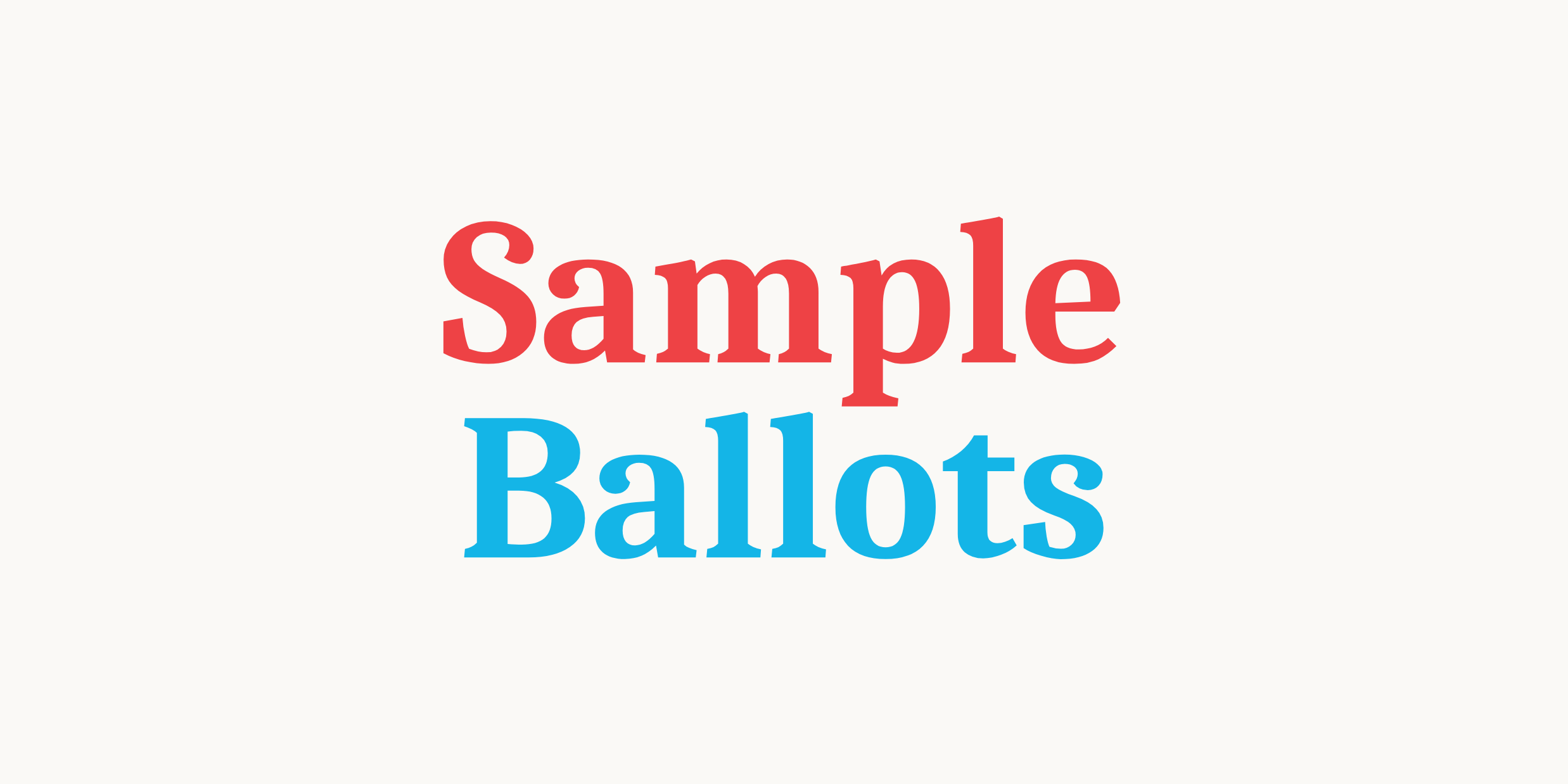 Sample Ballots